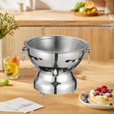 Maxbell Shabu Pot Cooking Pot Alcohol Hot Pot for Family Gathering Household Camping silvery