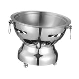 Maxbell Shabu Pot Cooking Pot Alcohol Hot Pot for Family Gathering Household Camping silvery