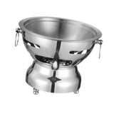 Maxbell Shabu Pot Cooking Pot Alcohol Hot Pot for Family Gathering Household Camping silvery