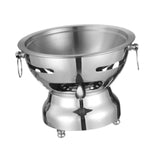 Maxbell Shabu Pot Cooking Pot Alcohol Hot Pot for Family Gathering Household Camping silvery