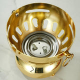 Maxbell Shabu Pot Cooking Pot Alcohol Hot Pot for Family Gathering Household Camping silvery