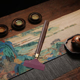 Maxbell Wiper Tea Scraping Tool Wooden Tea Leaf Brush for Office Apartment Household XL