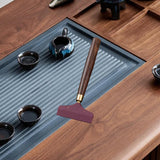 Maxbell Wiper Tea Scraping Tool Wooden Tea Leaf Brush for Office Apartment Household XL
