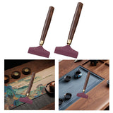 Maxbell Wiper Tea Scraping Tool Wooden Tea Leaf Brush for Office Apartment Household XL