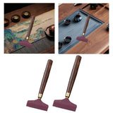 Maxbell Wiper Tea Scraping Tool Wooden Tea Leaf Brush for Office Apartment Household XL