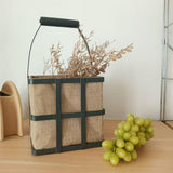Maxbell Jute Storage Basket Carry Handle Easter Candy Basket for Home Clothes Flower