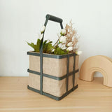 Maxbell Jute Storage Basket Carry Handle Easter Candy Basket for Home Clothes Flower