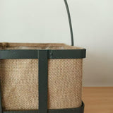 Maxbell Jute Storage Basket Carry Handle Easter Candy Basket for Home Clothes Flower