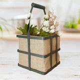 Maxbell Jute Storage Basket Carry Handle Easter Candy Basket for Home Clothes Flower