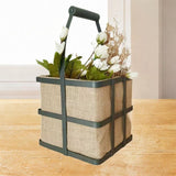 Maxbell Jute Storage Basket Carry Handle Easter Candy Basket for Home Clothes Flower