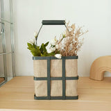 Maxbell Jute Storage Basket Carry Handle Easter Candy Basket for Home Clothes Flower