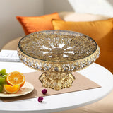 Maxbell 5xGlass Fruit Plate Decorative Fruit Tray Dessert Tray for Bread Pastry Snacks