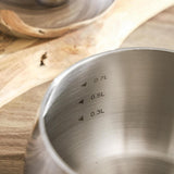 Maxbell Stainless Steel Milk Pot with Clear Lid Pasta Pot Soup Pot for Hotel Kitchen wood