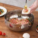 Stainless Steel Basin Kitchen Gadget Cereal Bowl for Grains Beans Vegetables 26CM