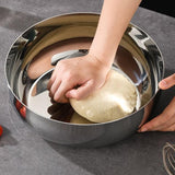 Stainless Steel Basin Kitchen Gadget Cereal Bowl for Grains Beans Vegetables 26CM