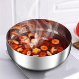 Stainless Steel Basin Kitchen Gadget Cereal Bowl for Grains Beans Vegetables 26CM