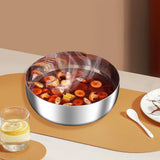 Stainless Steel Basin Kitchen Gadget Cereal Bowl for Grains Beans Vegetables 26CM