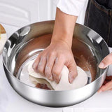 Stainless Steel Basin Kitchen Gadget Cereal Bowl for Grains Beans Vegetables 26CM