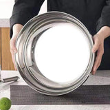 Stainless Steel Basin Kitchen Gadget Cereal Bowl for Grains Beans Vegetables 26CM