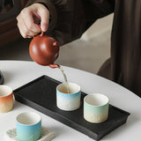 Maxbell Ceramic Teacup Set Portable Collection and Gift for Tea Lovers Gift Friends