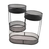Maxbell Countertop Fruit Basket Countertop Stand Container Metal Wire Storage Basket black