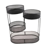 Maxbell Countertop Fruit Basket Countertop Stand Container Metal Wire Storage Basket black