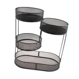 Maxbell Countertop Fruit Basket Countertop Stand Container Metal Wire Storage Basket black