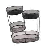 Maxbell Countertop Fruit Basket Countertop Stand Container Metal Wire Storage Basket black