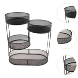 Maxbell Countertop Fruit Basket Countertop Stand Container Metal Wire Storage Basket black