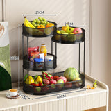 Maxbell Countertop Fruit Basket Countertop Stand Container Metal Wire Storage Basket black