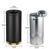 Maxbell Outdoor Trash Can Freestanding Garbage Disposal Unit for Home Kitchen Office black