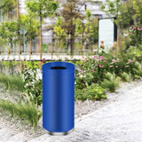Maxbell Outdoor Trash Can 35L Storage Barrel Commercial Bin for Office Kitchen Hotel blue