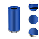 Maxbell Outdoor Trash Can 35L Storage Barrel Commercial Bin for Office Kitchen Hotel blue