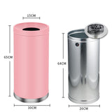 Maxbell Outdoor Trash Can 35L Storage Barrel Commercial Bin for Office Kitchen Hotel pink