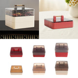 Maxbell Divided Serving Tray with Lid Dustproof for Chinese New Year Wedding Kitchen red and 1 layer