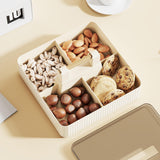 Maxbell Divided Serving Tray with Lid Dustproof for Chinese New Year Wedding Kitchen red and 1 layer