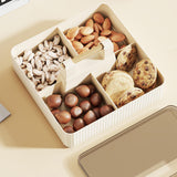 Maxbell Divided Serving Tray with Lid Dustproof for Chinese New Year Wedding Kitchen red and 1 layer