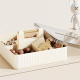 Maxbell Divided Serving Tray with Lid Dustproof for Chinese New Year Wedding Kitchen red and 1 layer