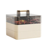 Maxbell Divided Serving Tray with Lid Dustproof for Chinese New Year Wedding Kitchen red and 1 layer