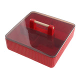 Maxbell Divided Serving Tray with Lid Dustproof for Chinese New Year Wedding Kitchen red and 1 layer