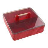 Maxbell Divided Serving Tray with Lid Dustproof for Chinese New Year Wedding Kitchen red and 1 layer