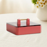 Maxbell Divided Serving Tray with Lid Dustproof for Chinese New Year Wedding Kitchen red and 1 layer