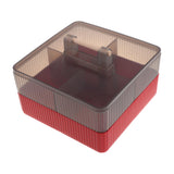 Maxbell Divided Serving Tray with Lid Dustproof for Chinese New Year Wedding Kitchen red 2 layer