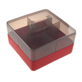 Maxbell Divided Serving Tray with Lid Dustproof for Chinese New Year Wedding Kitchen red 2 layer