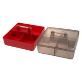 Maxbell Divided Serving Tray with Lid Dustproof for Chinese New Year Wedding Kitchen red 2 layer