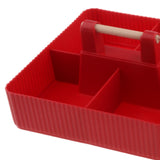Maxbell Divided Serving Tray with Lid Dustproof for Chinese New Year Wedding Kitchen red 2 layer