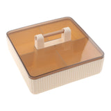 Maxbell Divided Serving Tray with Lid Dustproof for Chinese New Year Wedding Kitchen Cream 1 layer