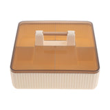 Maxbell Divided Serving Tray with Lid Dustproof for Chinese New Year Wedding Kitchen Cream 1 layer