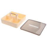 Maxbell Divided Serving Tray with Lid Dustproof for Chinese New Year Wedding Kitchen Cream 1 layer