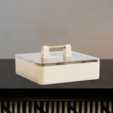 Maxbell Divided Serving Tray with Lid Dustproof for Chinese New Year Wedding Kitchen Cream 1 layer